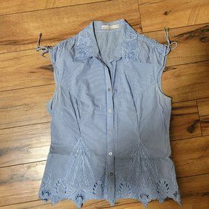 Karen Millen Blue stripe shirt